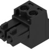 Socket header, 2 pole, pitch 3.81 mm, straight, black, 1792770000