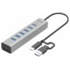 i-tec C31HUBMETAL703 USB-C Charging Metal HUB 7 Port Grey USB & Firewire