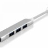 HUB 3XUSB 2.0 BIALO SREBRNY