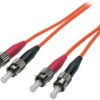 Duplex-jumper, ST to ST, 0.5 m, OM1, multimode 62.5/125 µm, O6023.0,5