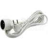 Przedłużacz elektryczny Kabel zasilający warsztatowy OWY 3x1,0mm2 (wtyk / gniazdo) 10A biały 1,5m