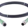 Przewód czujnik-siłownik ze złączem Złącze M12 długość 2m Rodzaj A Męskie