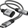 Adapter USB-C do USB-C i jack, 3,5 mm AUX Wtyk USB-C 1x...