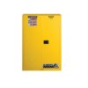 Szafa na materiały łatwopalne wysokość 1651mm szerokość 1092mm 2 -drzwiowa Stal Żółty, zamykana