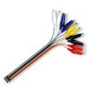 Przewody 10x pomiarowe krokodylki 20 cm goldpin 2.54 męski DuPont pomiarowe