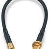 Coaxial cable, MCX plug (straight) to MCX socket (straight), 50 Ω, RG-174/U, grommet black, 152.4 mm, 65506506215303
