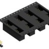 Pin header, 9 pole, pitch 2.54 mm, angled, black, SLLP5SMD0669SBTR