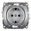 Trend Gniazdo Pojedyncze Z/U Schuko Srebrny 5Gp-1Sp