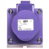 Gniazdo stałe 16A 2P 24V fioletowe IP44 TWIST 162v