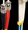 BS77941/3 FO patch cable, duplex, LC / ST, 50/125µ, OM3, aqua, 1m