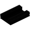 Extruded heatsink, (L x W x H) 100 x 65 x 20 mm, 3.5 to 2 K/W, black anodized, SK 48 100 SA