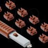 NL03PKBN Port Schloss, RJ45, 10 Stück, mit Schlüssel, braun