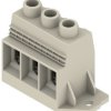 PCB terminal, 3 pole, pitch 15 mm, AWG 20-1, 127 A, screw connection, pebble gray, 1047700000