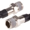 Złączka pneumatyczna R 1/4 męskie Wciskane 4 mm RS PRO Adapter gwintowany kolankowy R 1/4 męskie