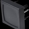 1241.1100.7097 Pushbutton, front mounting, 1-pin, square, black