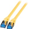 Patch cable, highly flexible, RJ45 plug, straight to RJ45 plug, straight, Cat 6A, S/FTP, LSZH, 0.15 m, yellow, K5525FGE.0,15