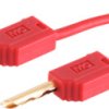 Measuring lead with (2 mm hollow plug, straight) to (2 mm hollow plug, straight), 600 mm, red, PVC, 0.5 mm², 28.0033-06022