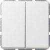 Gira F100 Wyłącznik Podwójny Schodowy Biały Połysk
