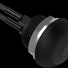 Pushbutton, 1 pole, black, unlit , 0.12 A/125 VAC, 0.2 A/50 VDC, 13.6 mm, IP68, 2329386-6