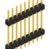 Pin header, 9 pole, pitch 2.54 mm, straight, black, 10056710