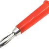Adapter z wtykiem bananowym Męski typ Wtyk bananowy Czerwony 19A RS PRO rozmiar 4 mm