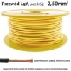 Przewód instalacyjny miedziany jednożyłowy LgY 2,50 mm2, linka giętka, żółty