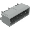 Pin header, 4 pole, pitch 5 mm, angled, gray, 231-434/001-000
