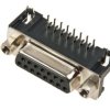 D-Sub 15 Canon gniazdo kątowe lutowane do druku
