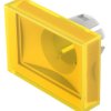 Klosz lampek do przycisku kształt: Prostokątny Żółty Lens EAO