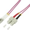 LogiLink FP4LS05 światłowodowe do światłowodów kabel 5.00 m fioletowy 50/125 µ Multimode OM4