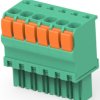 PCB terminal, 6 pole, pitch 3.5 mm, AWG 30-14, 9 A, push-in spring connection, green, 1986692-6