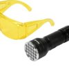 Latarka UV 21 LED 395nm + okulary, zestaw; Vorel 82756