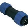 SPP1710-3WW Wtyk 3 pin na kabel (6-10mm) okrągły, zakręcany, wodoodporny - gwint wewnętrzny