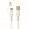Kabel Biond Usb-C / Usb-C+Micro 3A Eco-Friendly Recykling 1,2 M