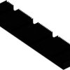 Extruded heatsink, (L x W x H) 100 x 440 x 28 mm, 0.75 to 0.3 K/W, black anodized, 10022638