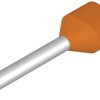 Insulated wire end ferrule, 0.5 mm², 18 mm/12 mm long, orange, 9037220000
