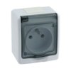 Gniazdo BETA1, pojedyncze, 2P+Z, IP44, dymne D.3110G/1