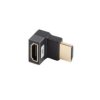 Adapter HDMI(M)-HDMI(F) 8K kątowy góra aluminium srebrny AD-HDMI-08