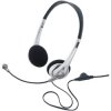 Renkforce RF-5045268 On-ear headset corded stereo black silver volume control