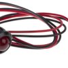 Lampka kontrolna do montażu panelowego 2V dc, czerwona 14mm LED Czarny Wyprowadzenia RS PRO
