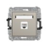 MINI Mechanizm gniazda komputerowego pojedynczego 1xRJ45, kat. 6A, 8-stykowy taupe 60MGK-7 KARLIK