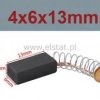Szczotki węglowe 4x6x13mm; do elektronarzędzi
