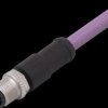 Sensor actuator cable, M12 cable plug, straight, A to open end, 5 pole, 3 m, PUR, purple, 4 A, E12284