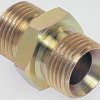 Hydrauliczny adapter gwintowany prosty, Złacze A: BSPP męski, Złacze B: BSPP męski, Stal, +120bar