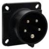 Wtyk Siłowy Tablicowy Odbiornikowy 16A 5P 380V-415V /Fe/ Ip44 Czarny