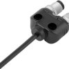 Sensor actuator cable, M12-cable plug, straight/M12-cable socket, straight to open end, 4 pole, 1 m, PUR, black, 4 A, 79 5238 10