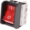 Przełącznik kołyskowy Wł.-wył. podświetlany 16 A DPST Czerwony APEM