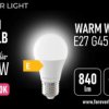 Żarówka LED E27 G45 7.2W 840lm 3000K klasa E Forever Light