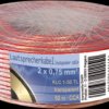 KLC 1-50 TL Speaker cable CCA conductor, 2x0.75 mm², transparent, 50 m ring