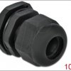 60218 Cable Gland, PG16, 10 pieces, black